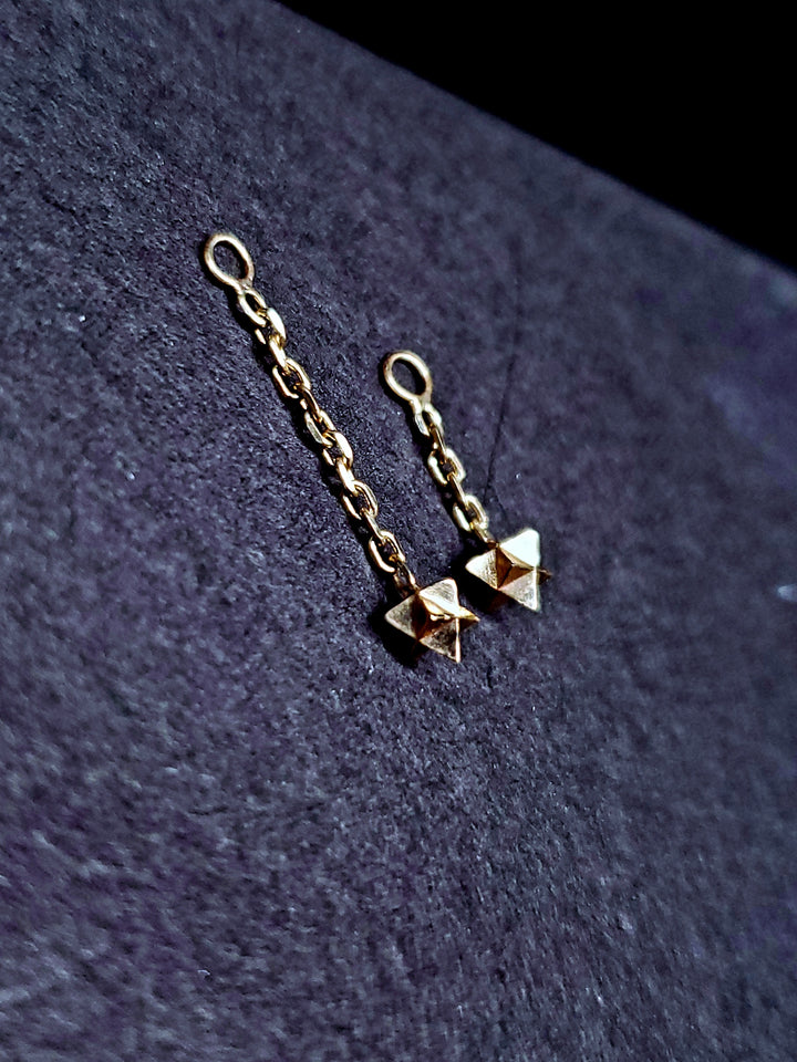 Star Tetrahedron Charm 14kt yg 15mm