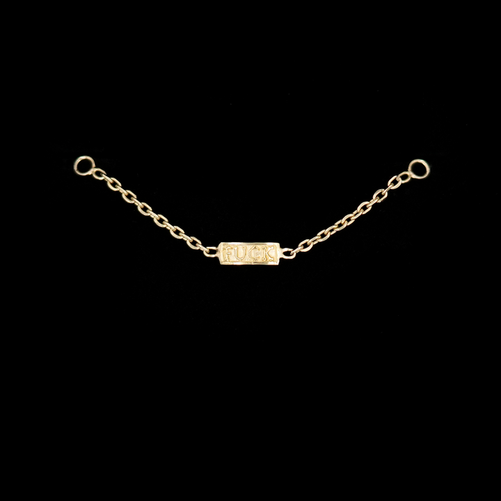 Four Letter Word Nose Chain - 14kt
